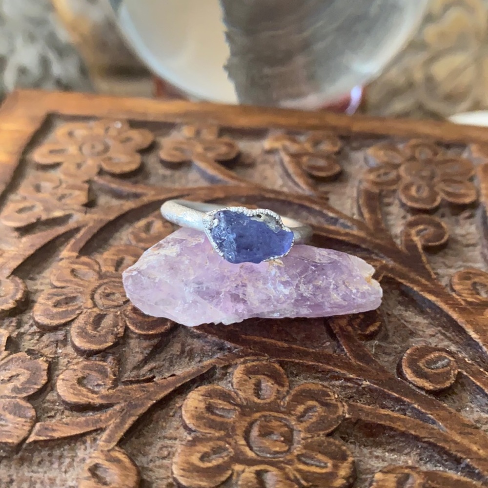 Hawk House Raw Tanzanite Silver Ring